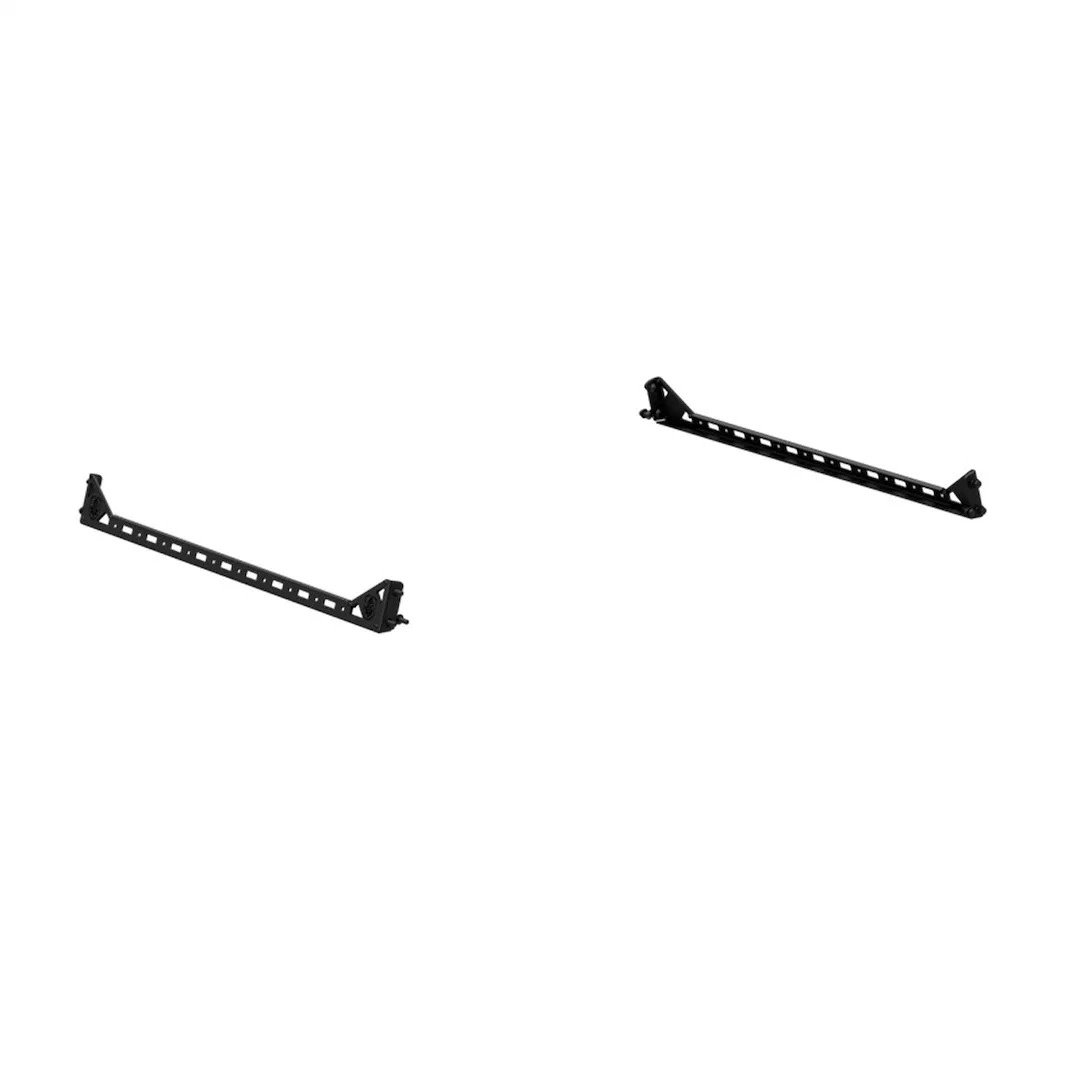 550BRS-SMK-485 – ROAD ARMOR Tie Down Track, 50 Inch Length Dual Lower Powder Coated Black Steel Set of 2
